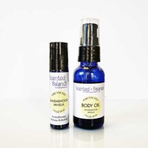 Sandalwood and Vanilla Body Oil Set